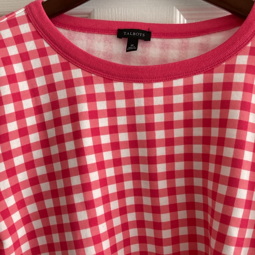 Talbots gingham sweatshirt - Picture 2 of 3